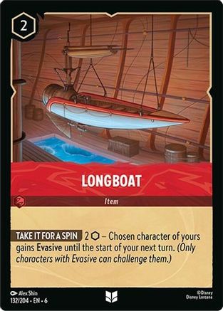 Longboat (132/204) [Azurite Sea] Cold Foil Lorcana Single Disney