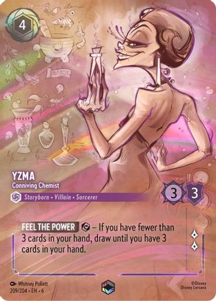 Yzma - Conniving Chemist (Enchanted) (209/204) [Azurite Sea] Holofoil Lorcana Single Disney