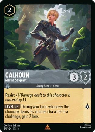 Calhoun - Marine Sergeant (191/204) [Azurite Sea] Lorcana Single Disney