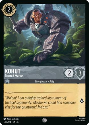 Kohut - Trusted Marine (178/204) [Azurite Sea] Cold Foil Lorcana Single Disney