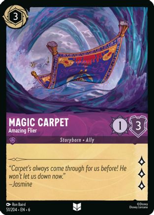 Magic Carpet - Amazing Flier (51/204) [Azurite Sea] Cold Foil Lorcana Single Disney