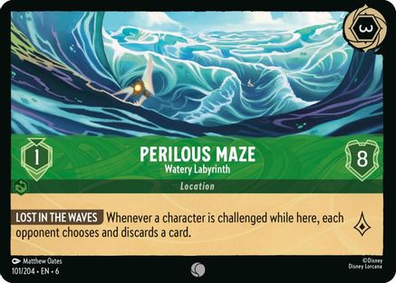 Perilous Maze - Watery Labyrinth (101/204) [Azurite Sea] Cold Foil Lorcana Single Disney