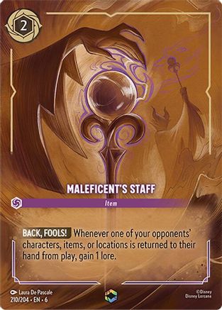 Maleficent's Staff (Enchanted) (210/204) [Azurite Sea] Holofoil Lorcana Single Disney