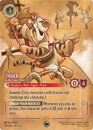 Tigger - In the Crow's Nest (Enchanted) (215/204) [Azurite Sea] Holofoil Lorcana Single Disney