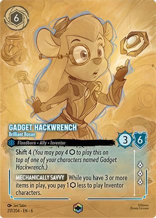 Gadget Hackwrench - Brilliant Bosun (Enchanted) (217/204) [Azurite Sea] Holofoil Lorcana Single Disney