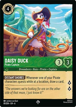 Daisy Duck - Pirate Captain (81/204) [Azurite Sea] Lorcana Single Disney