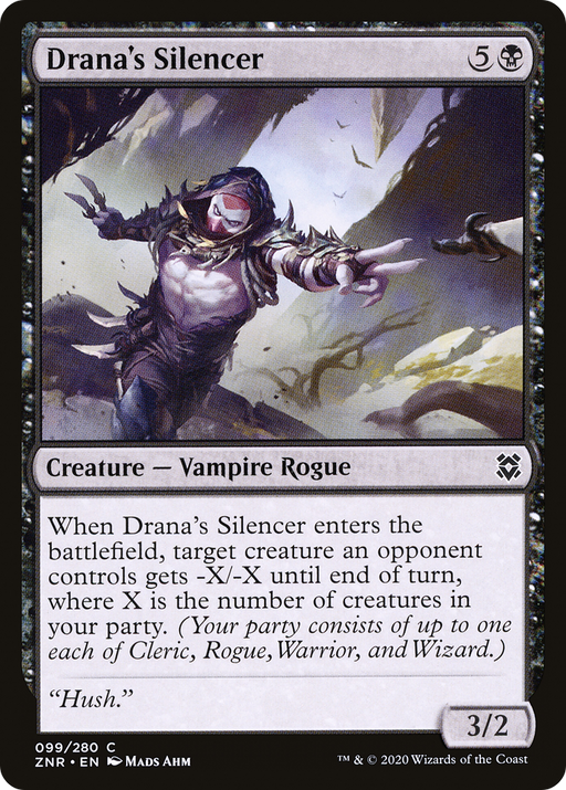 Drana's Silencer (ZNR-099) [Zendikar Rising] MTG Single Wizards of the Coast
