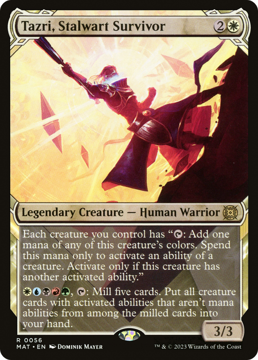 Tazri, Stalwart Survivor (MAT-056) [March of the Machine: The Aftermath] (Showcase) Foil MTG Single Wizards of the Coast