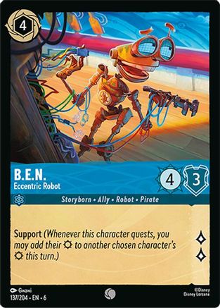 B.E.N. - Eccentric Robot (137/204) [Azurite Sea] Lorcana Single Disney