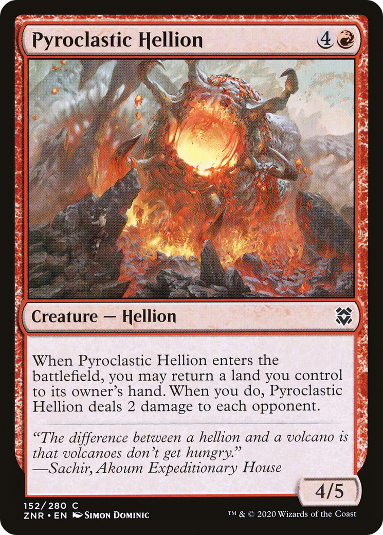 Pyroclastic Hellion (ZNR-152) [Zendikar Rising] MTG Single Wizards of the Coast