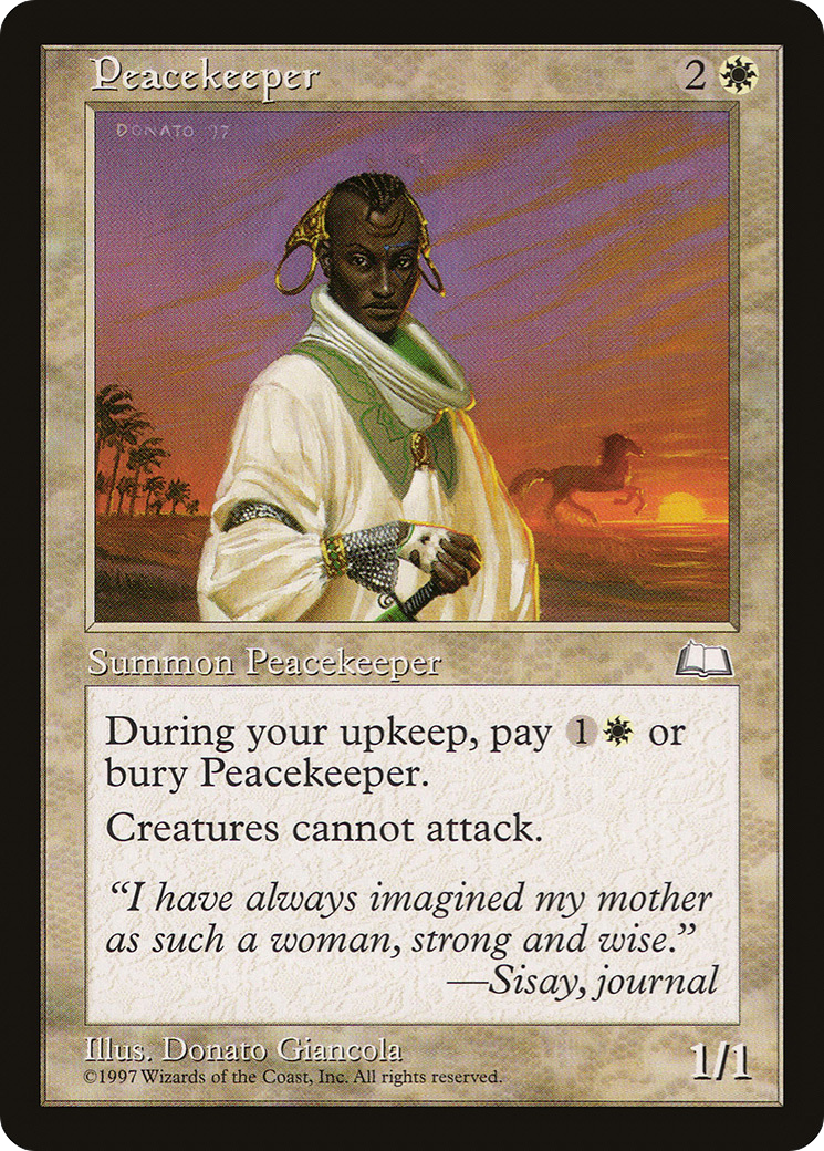 Peacekeeper (WTH-022) [Weatherlight] MTG Single Wizards of the Coast