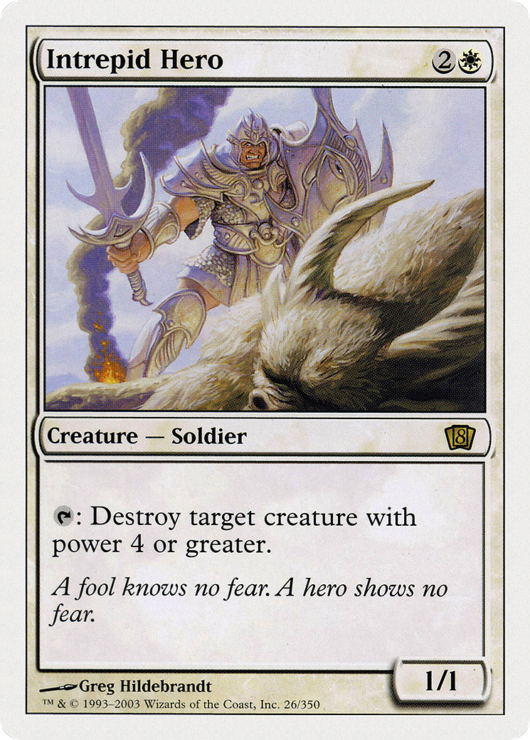 Intrepid Hero (8ED-026) [Eighth Edition] MTG Single Wizards of the Coast