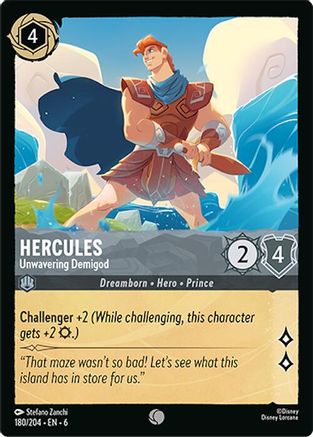 Hercules - Unwavering Demigod (180/204) [Azurite Sea] Lorcana Single Disney