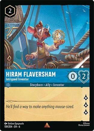 Hiram Flaversham - Intrigued Inventor (159/204) [Azurite Sea] Lorcana Single Disney