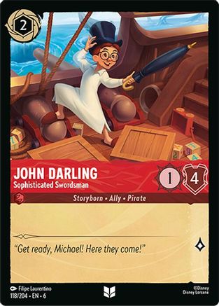 John Darling - Sophisticated Swordsman (118/204) [Azurite Sea] Lorcana Single Disney