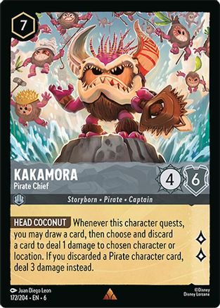 Kakamora - Pirate Chief (172/204) [Azurite Sea] Lorcana Single Disney