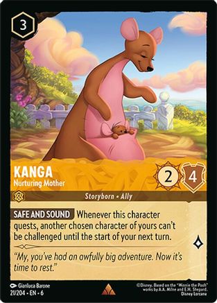 Kanga - Nurturing Mother (21/204) [Azurite Sea] Cold Foil Lorcana Single Disney