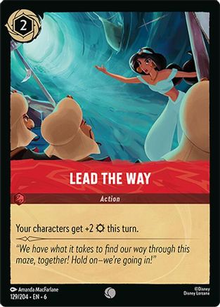 Lead the Way (129/204) [Azurite Sea] Cold Foil Lorcana Single Disney