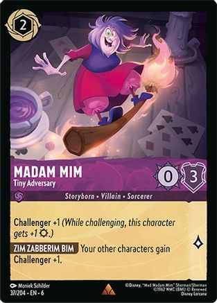 Madam Mim - Tiny Adversary (37/204) [Azurite Sea] Cold Foil Lorcana Single Disney
