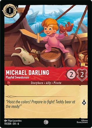 Michael Darling - Playful Swordsman (111/204) [Azurite Sea] Lorcana Single Disney