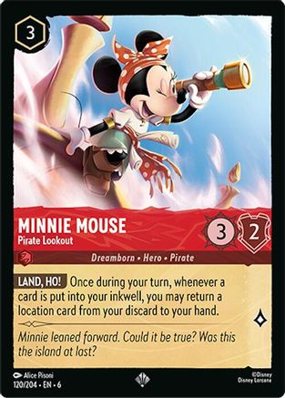 Minnie Mouse - Pirate Lookout (120/204) [Azurite Sea] Cold Foil Lorcana Single Disney