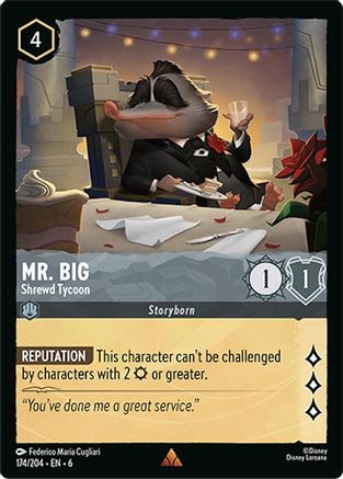 Mr. Big - Shrewd Tycoon (174/204) [Azurite Sea] Cold Foil Lorcana Single Disney