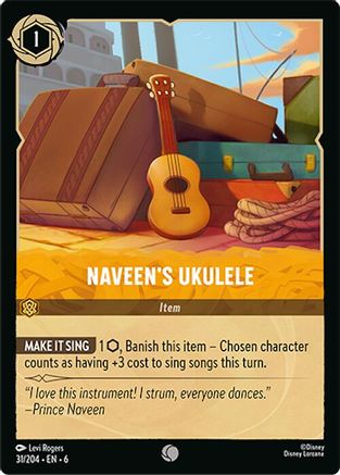 Naveen's Ukulele (31/204) [Azurite Sea] Lorcana Single Disney