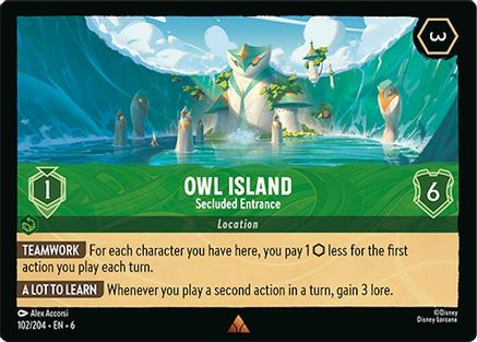 Owl Island - Secluded Entrance (102/204) [Azurite Sea] Cold Foil Lorcana Single Disney