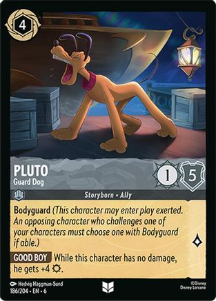 Pluto - Guard Dog (186/204) [Azurite Sea] Cold Foil Lorcana Single Disney