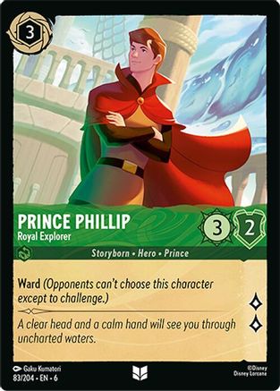 Prince Phillip - Royal Explorer (83/204) [Azurite Sea] Cold Foil Lorcana Single Disney