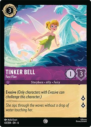 Tinker Bell - Fast Flier (43/204) [Azurite Sea] Cold Foil Lorcana Single Disney