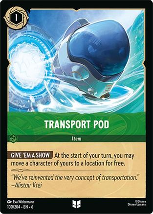Transport Pod (100/204) [Azurite Sea] Cold Foil Lorcana Single Disney