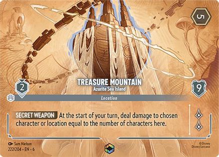 Treasure Mountain - Azurite Sea Island (Enchanted) (222/204) [Azurite Sea] Holofoil Lorcana Single Disney