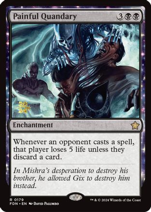 Painful Quandary (FDN) (-179) [Prerelease Cards] Foil MTG Single Wizards of the Coast