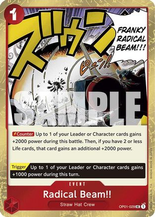 Radical Beam!! (Jolly Roger Foil) (OP01-029) [Premium Booster -The Best-] Foil One Piece Single Bandai