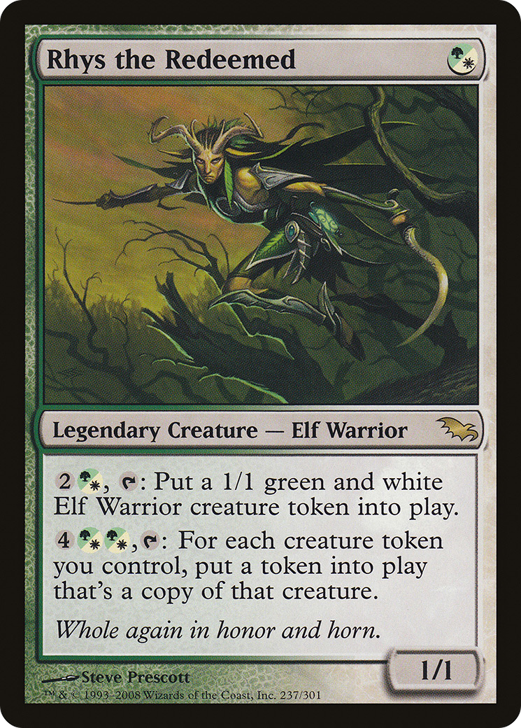Rhys the Redeemed (SHM-237) [Shadowmoor] Foil MTG Single Wizards of the Coast