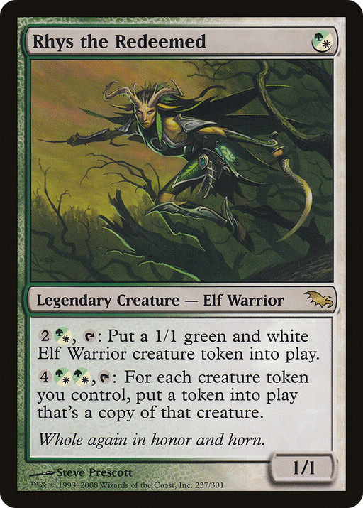 Rhys the Redeemed (SHM-237) [Shadowmoor] Foil MTG Single Wizards of the Coast