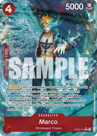 Marco (Full Art) (OP02-018) [Premium Booster -The Best-] Foil One Piece Single Bandai