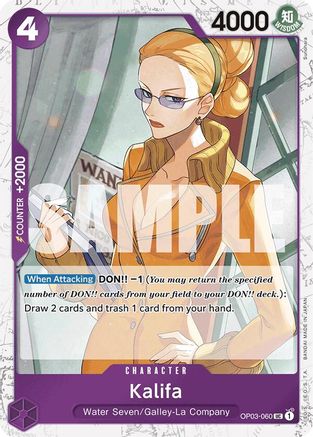 Kalifa (Jolly Roger Foil) (OP03-060) [Premium Booster -The Best-] Foil One Piece Single Bandai