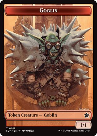 Goblin // Zombie Doubled-Sided Token (-18 // 15) [Foundations] MTG Single Wizards of the Coast
