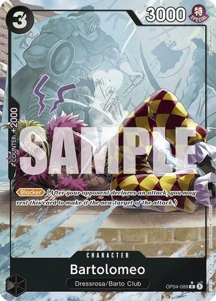 Bartolomeo (OP04-089) (Full Art) (OP04-089) [Premium Booster -The Best-] Foil One Piece Single Bandai