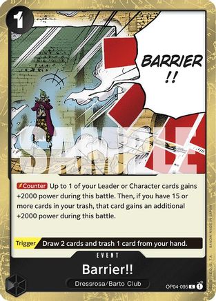 Barrier!! (Jolly Roger Foil) (OP04-095) [Premium Booster -The Best-] Foil One Piece Single Bandai