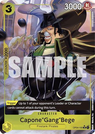 Capone"Gang"Bege (OP04-100) (Full Art) (OP04-100) [Premium Booster -The Best-] Foil One Piece Single Bandai