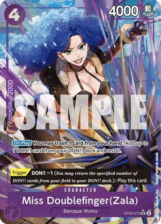 Miss Doublefinger(Zala) (Full Art) (OP05-073) [Premium Booster -The Best-] Foil One Piece Single Bandai