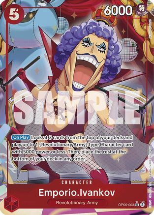 Emporio.Ivankov (Full Art) (OP06-003) [Premium Booster -The Best-] Foil One Piece Single Bandai
