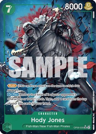 Hody Jones (Alternate Art) (OP06-035) [Premium Booster -The Best-] Foil One Piece Single Bandai