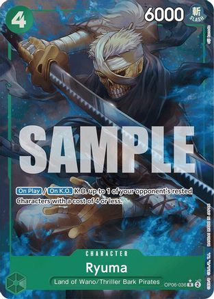 Ryuma (Full Art) (OP06-036) [Premium Booster -The Best-] Foil One Piece Single Bandai