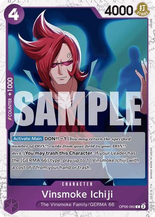 Vinsmoke Ichiji (OP06-060) (Jolly Roger Foil) (OP06-060) [Premium Booster -The Best-] Foil One Piece Single Bandai