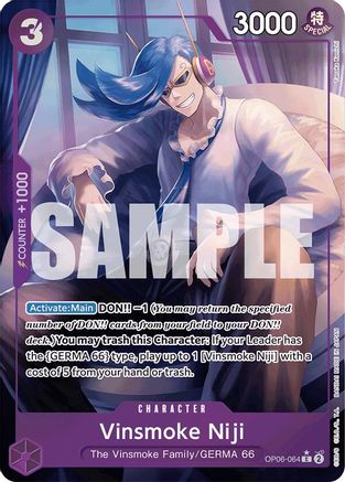 Vinsmoke Niji (OP06-064) (Full Art) (OP06-064) [Premium Booster -The Best-] Foil One Piece Single Bandai