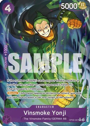 Vinsmoke Yonji (OP06-067) (Full Art) (OP06-067) [Premium Booster -The Best-] Foil One Piece Single Bandai